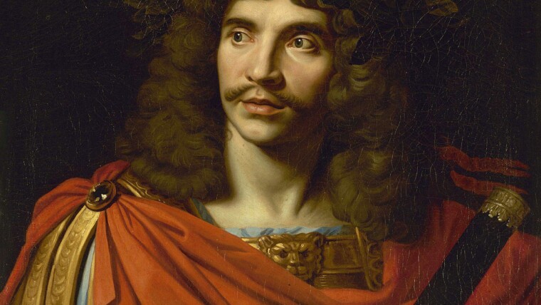 Portrait de Molière dans le rôle de César, qu'il interprétait dans la Mort de Pompée, de Pierre Corneille, par Nicolas Mignard, 1658 (Paris, musée Carnavalet). © CC0 Paris Musées/Musée Carnavalet